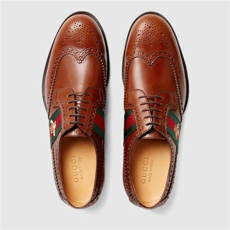 gucci leather lace-up shoes|Gucci men lace up shoes.